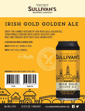 Load image into Gallery viewer, Sullivans Irish Gold Ale (Case of 24 * 440ml Cans)